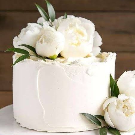 tek katlı beyaz pasta